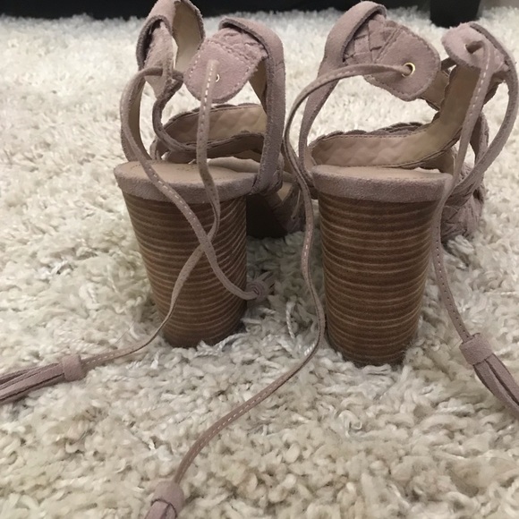 BCBG  plush cow split suede heels - Picture 3 of 4